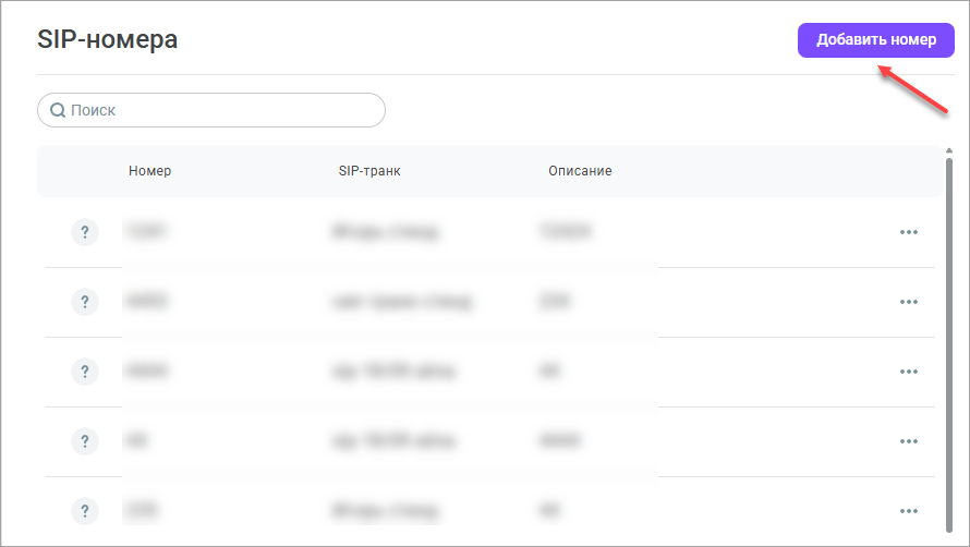 Добавить SIP-номер