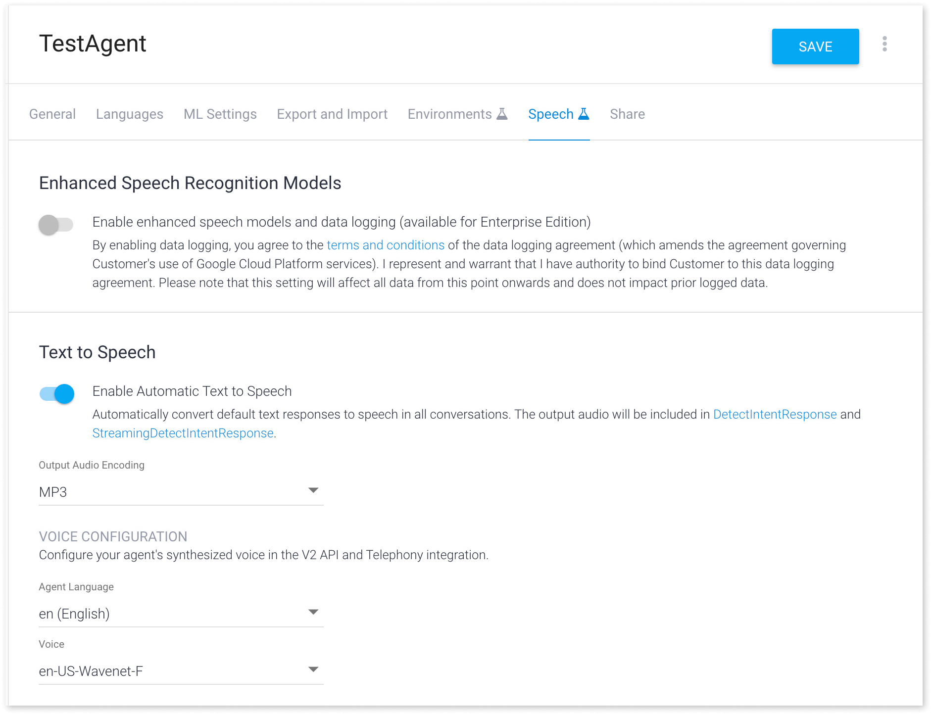 Speech synthesis options